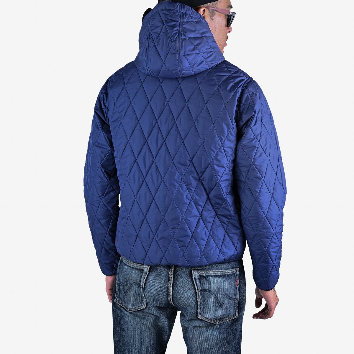 IHJ-100-BLU Quilted Light Parka - Blue - 3