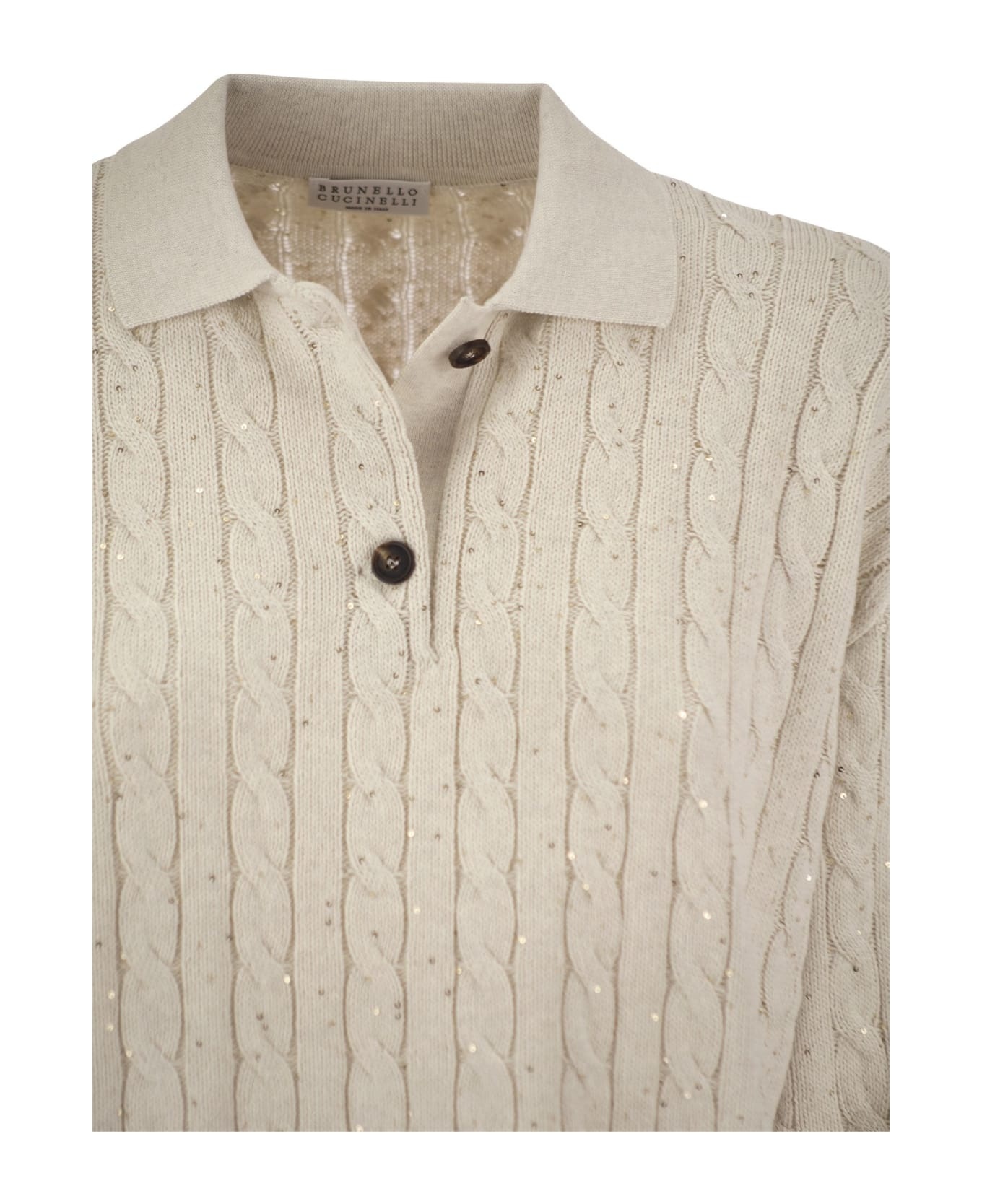 Dazzling Cables Cotton Polo-style Shirt - 4