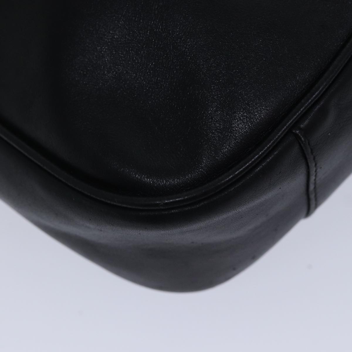 GUCCI Bamboo Hand Bag Leather Black - 16