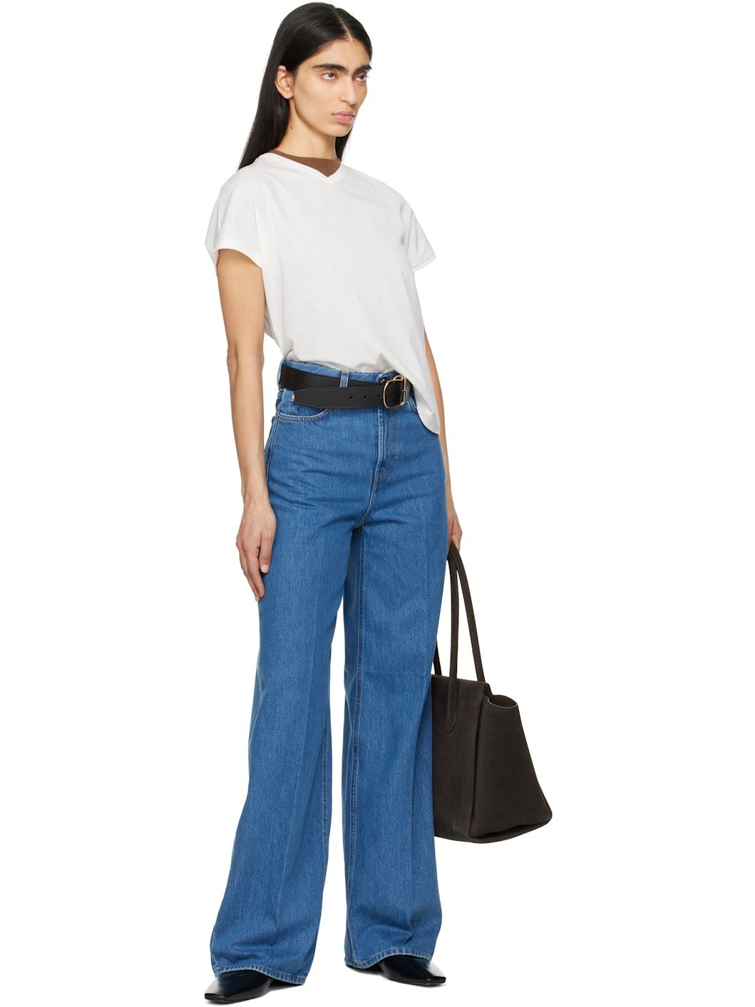 Blue Wide Leg Jeans - 5