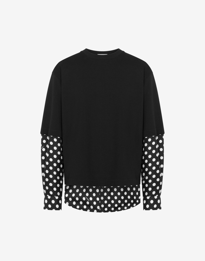 POLKA DOTS SWEATSHIRT WITH INSERTS 1