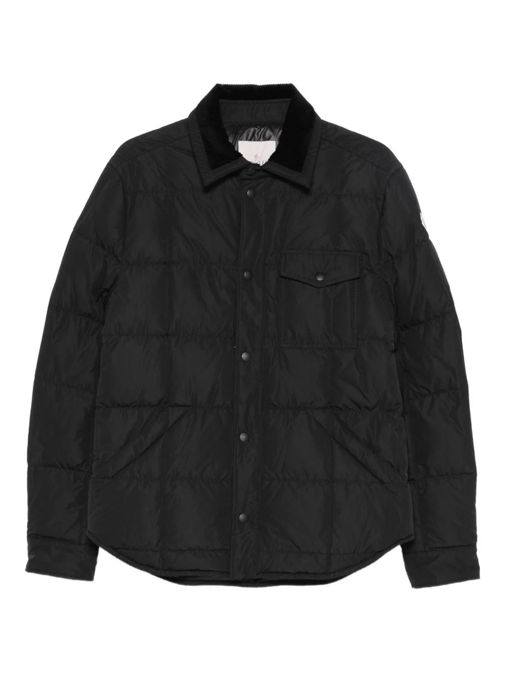 quilted corduroy-collar jacket - 1