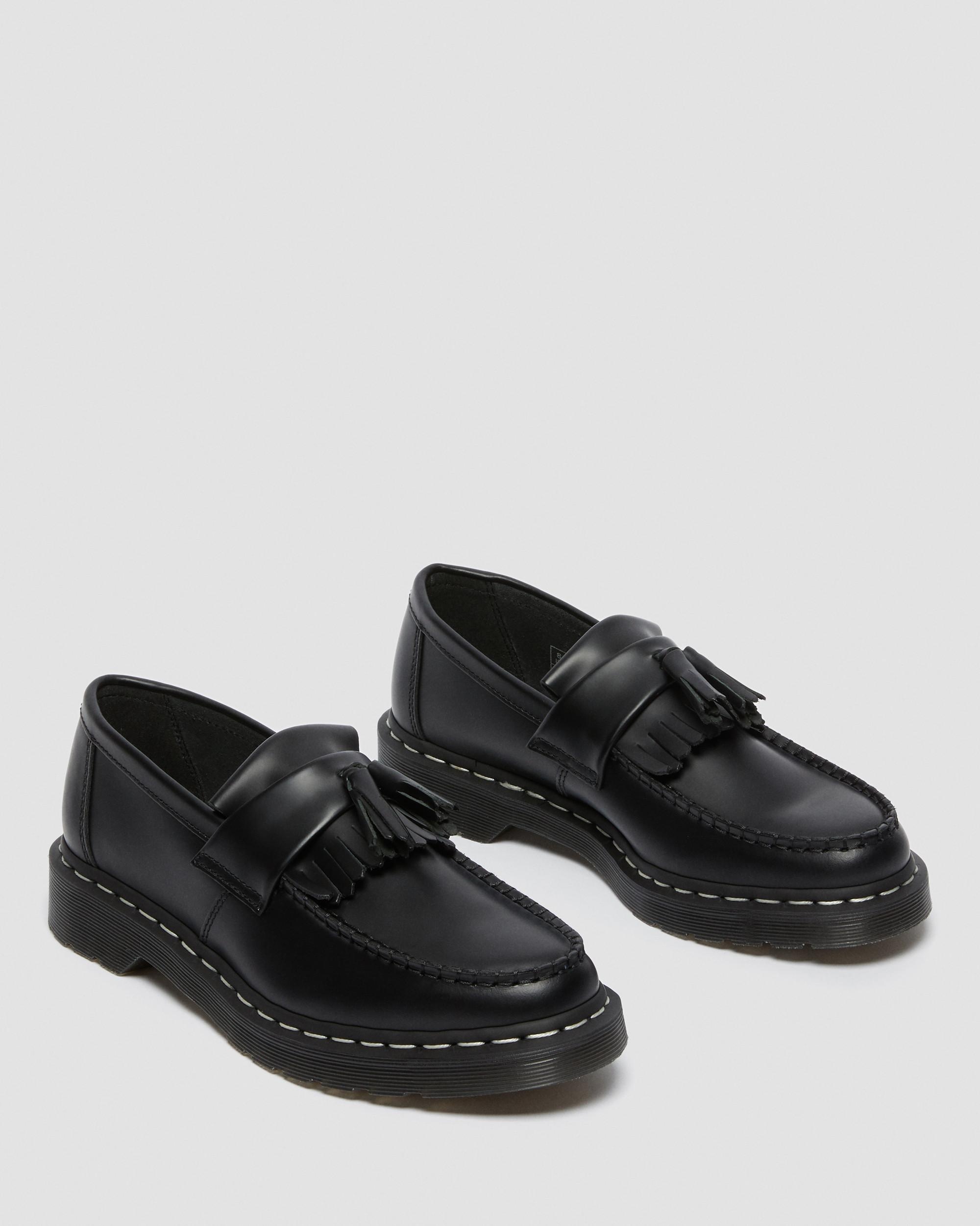 Adrian White Stitch Smooth Leather Loafers - 4