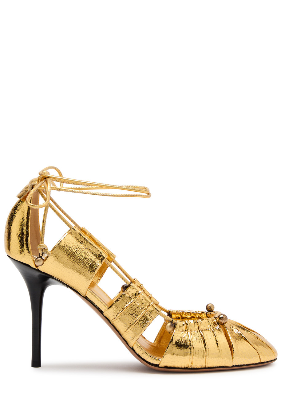 Chloe Luna 100 Cut-out Metallic-leather Pumps - 1