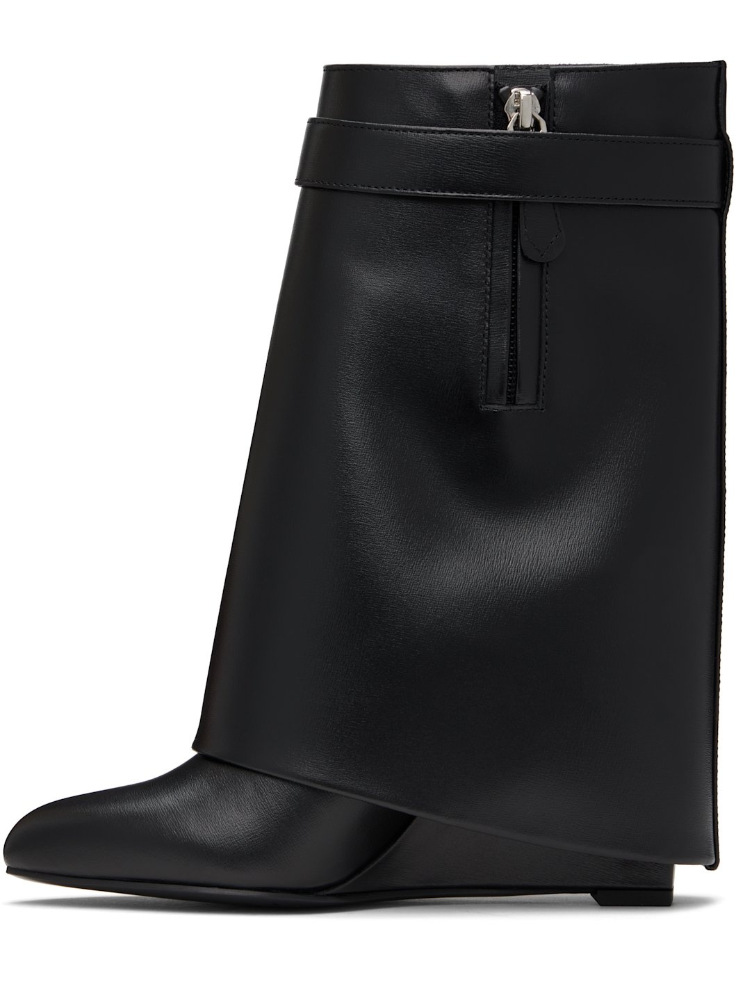 Black Shark Lock Ankle Boots - 3