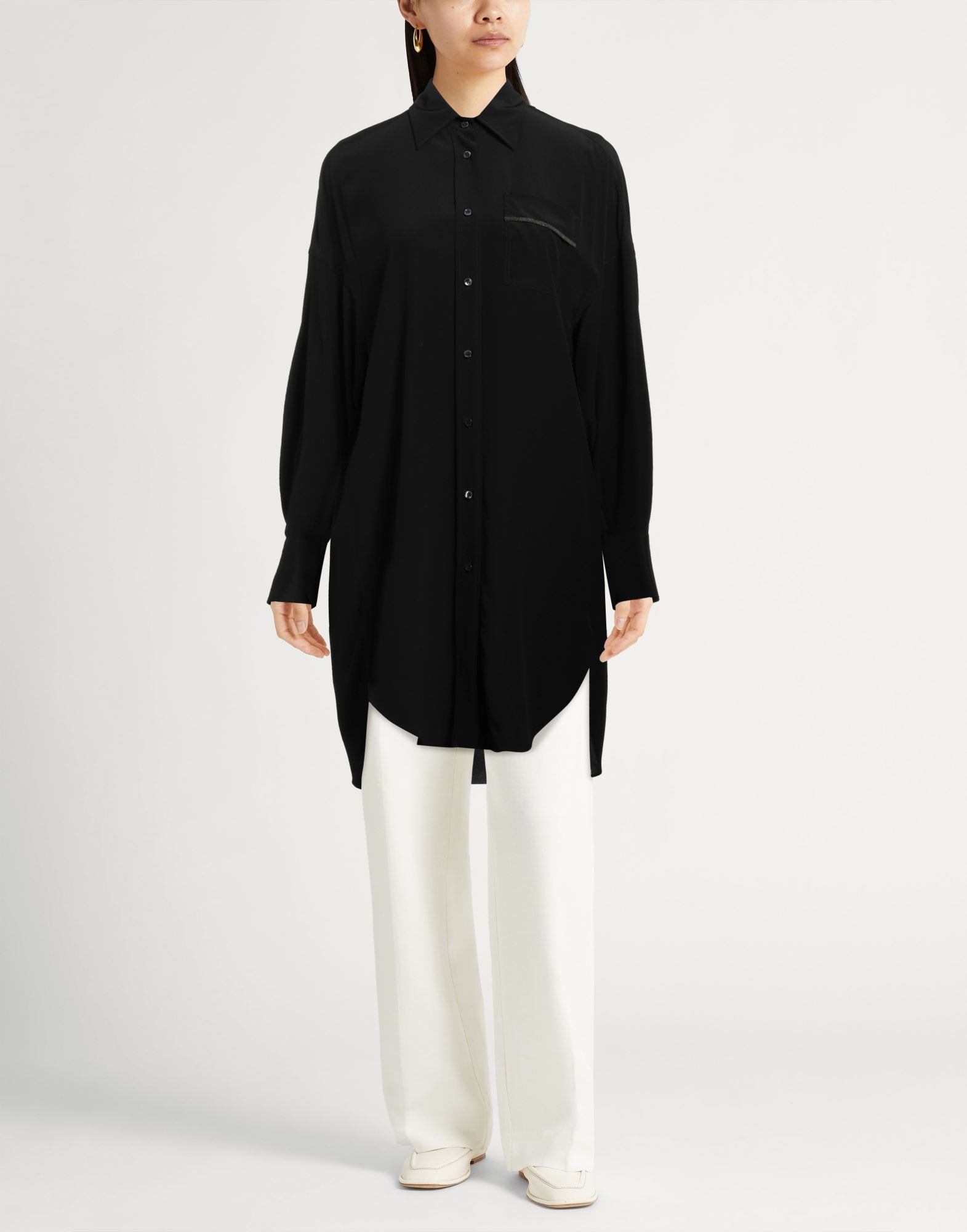 Black Women's Silk Shirts & Blouses - 2