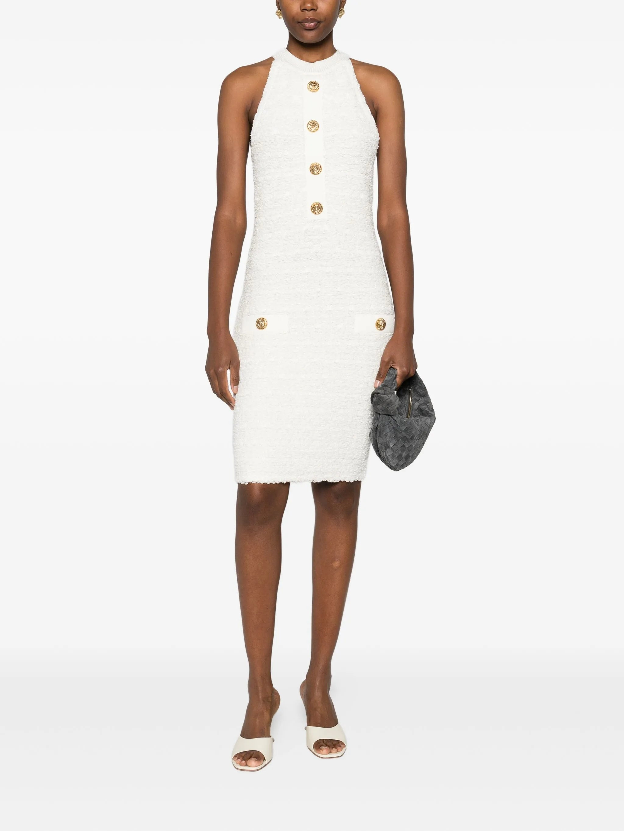 Balmain Button-detail Mini Dress - 5