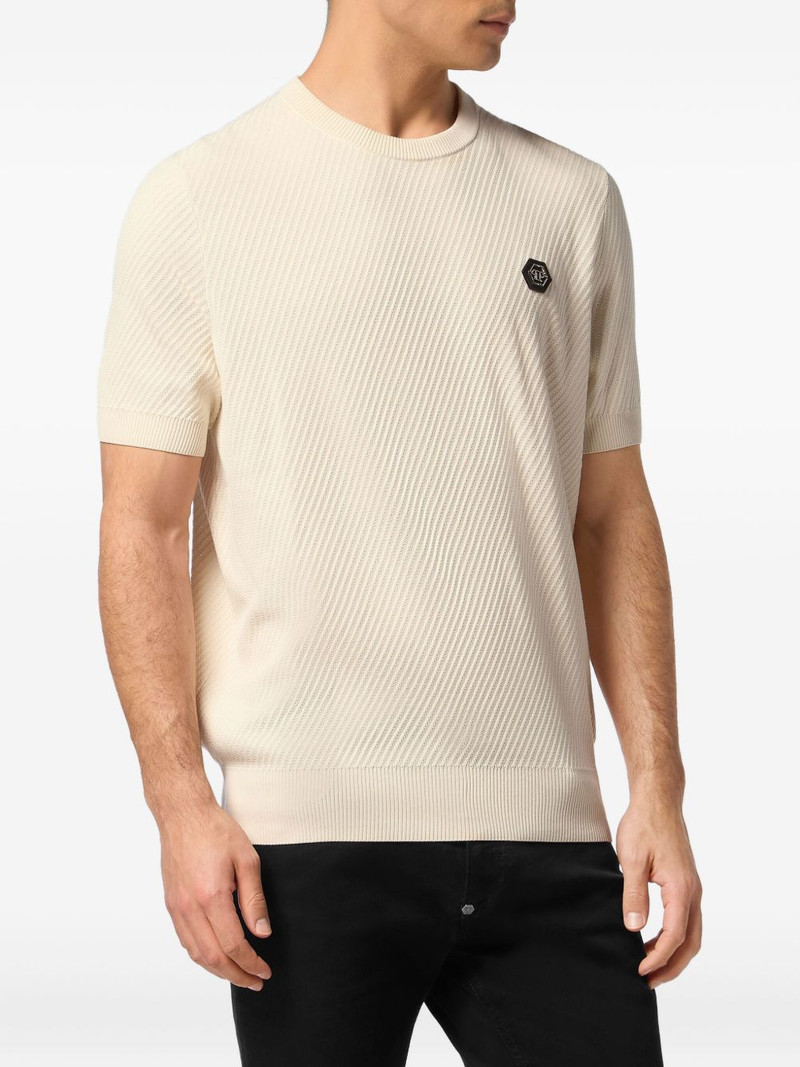 PHILIPP PLEIN ribbed short-sleeve sweater outlook
