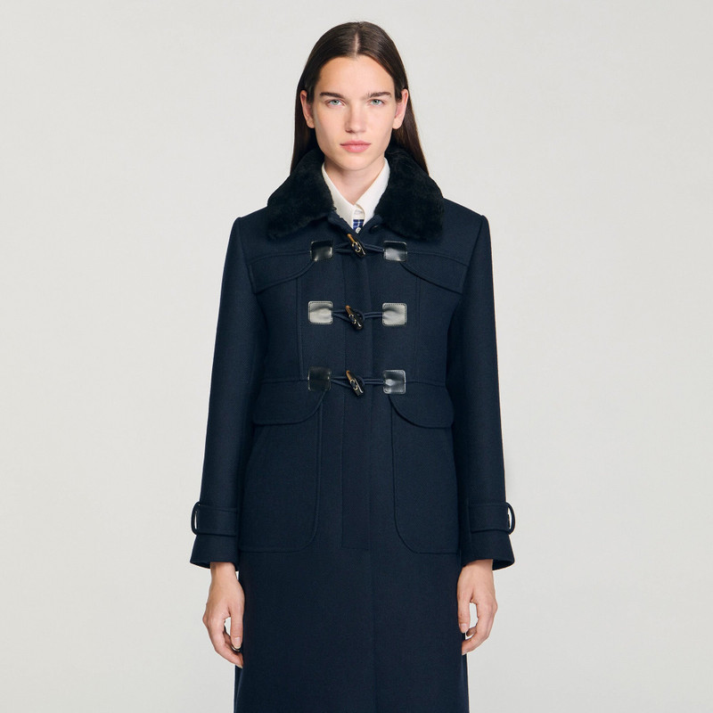 LONG COAT WITH REMOVABLE FUR COLLAR 5