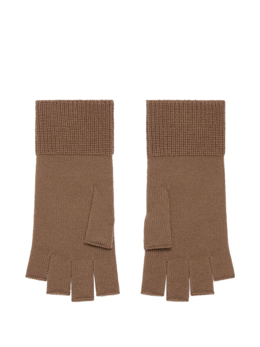 ribbed fingerless gloves - 2