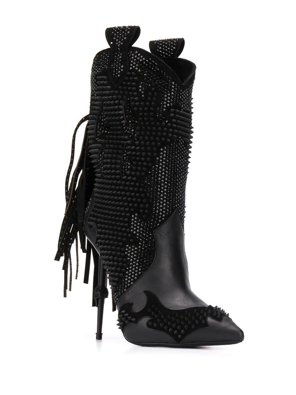 Cowboy 130mm fringed boots - 2