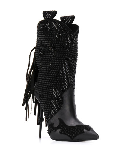 PHILIPP PLEIN Cowboy 130mm fringed boots outlook