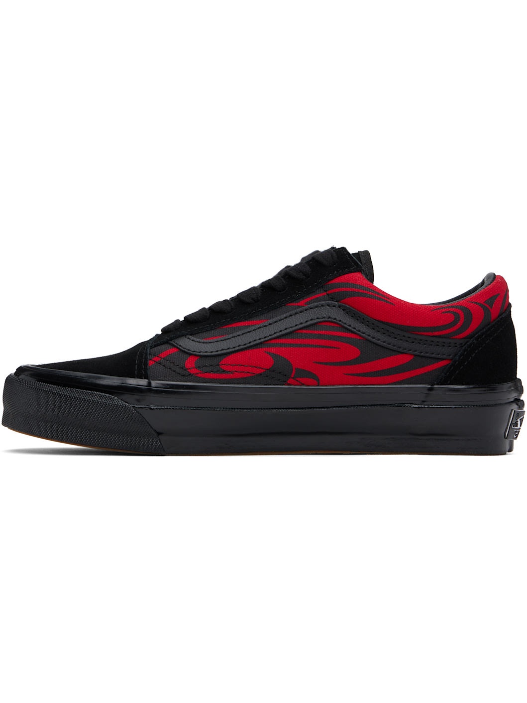 Black & Red Premium Old Skool Sneakers - 3