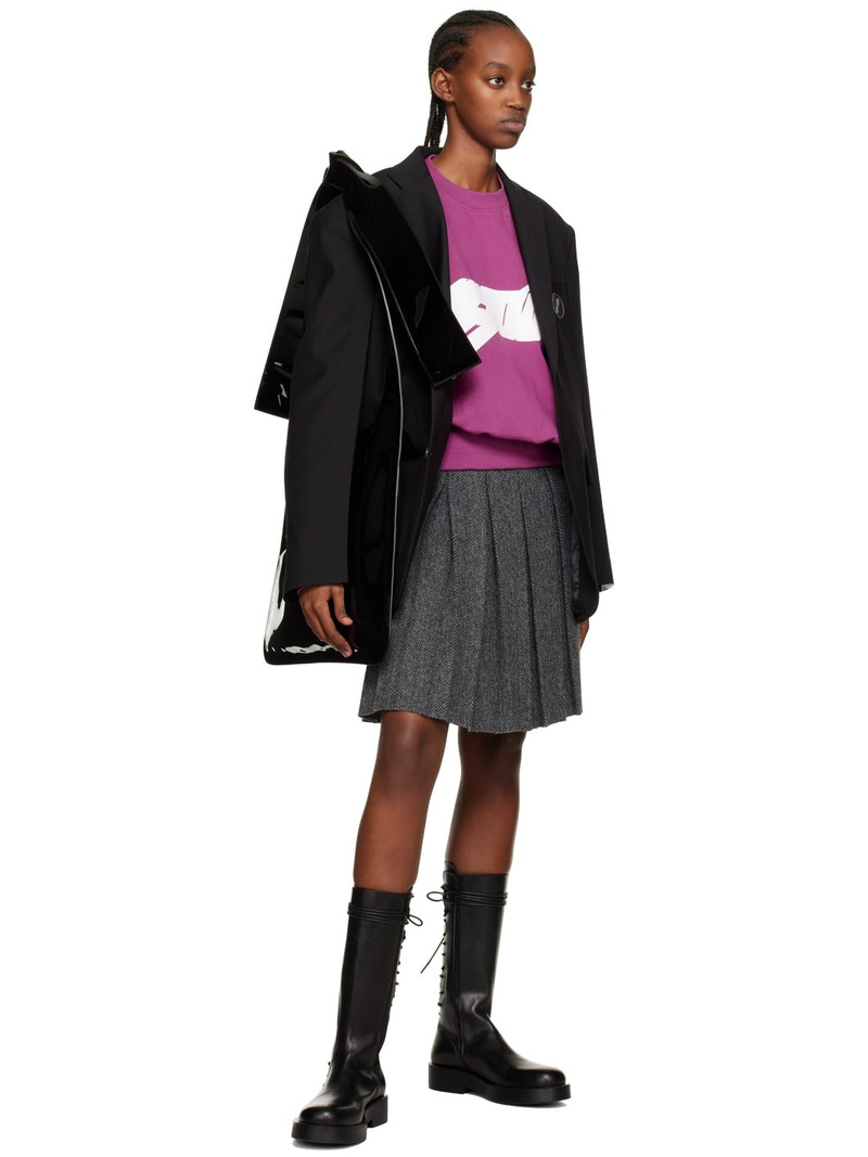 We11done Purple Cross Symbol Sweatshirt outlook