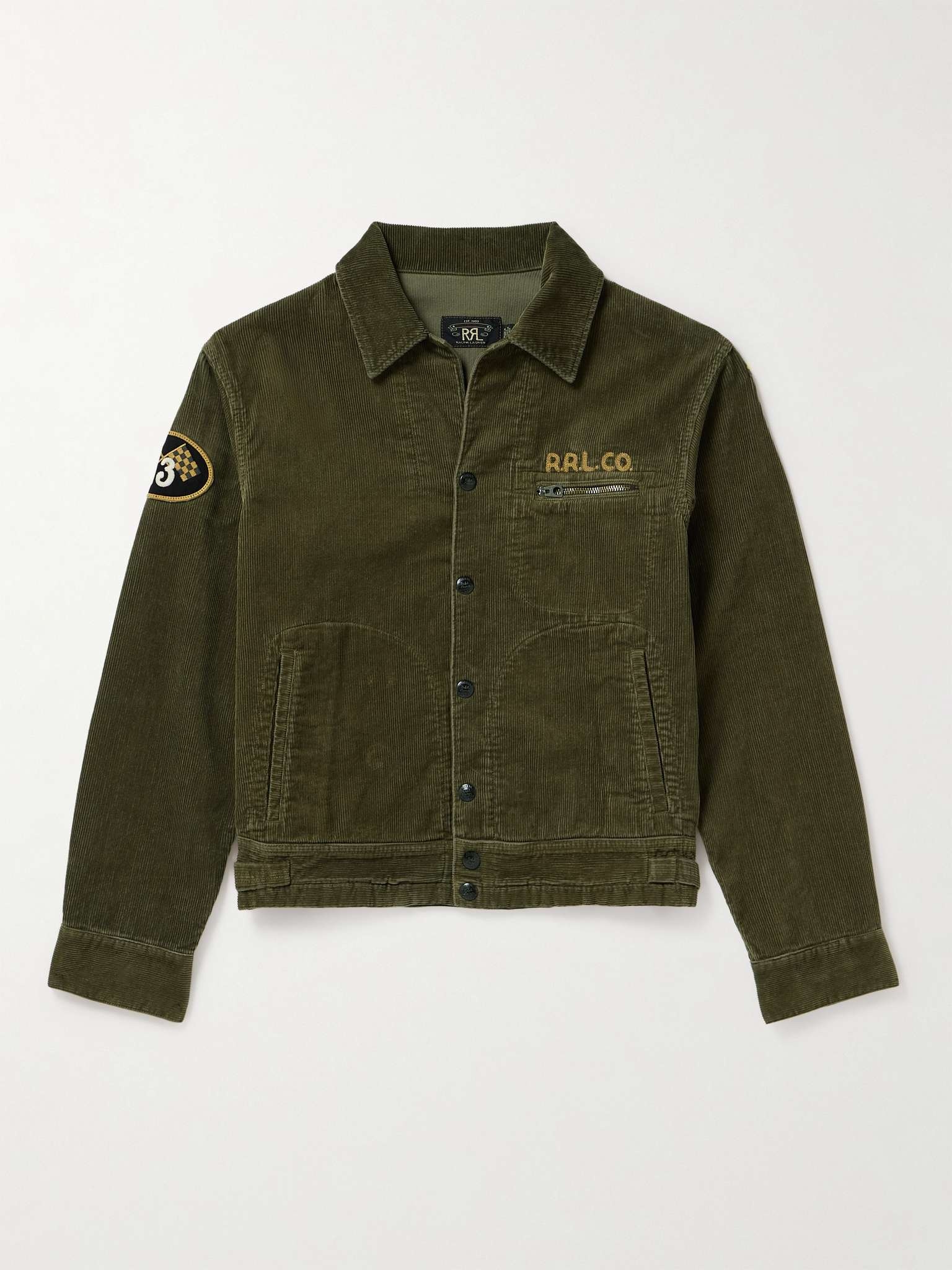 RRL by Ralph Lauren Walker Logo-Embroidered Cotton-Corduroy Jacket 