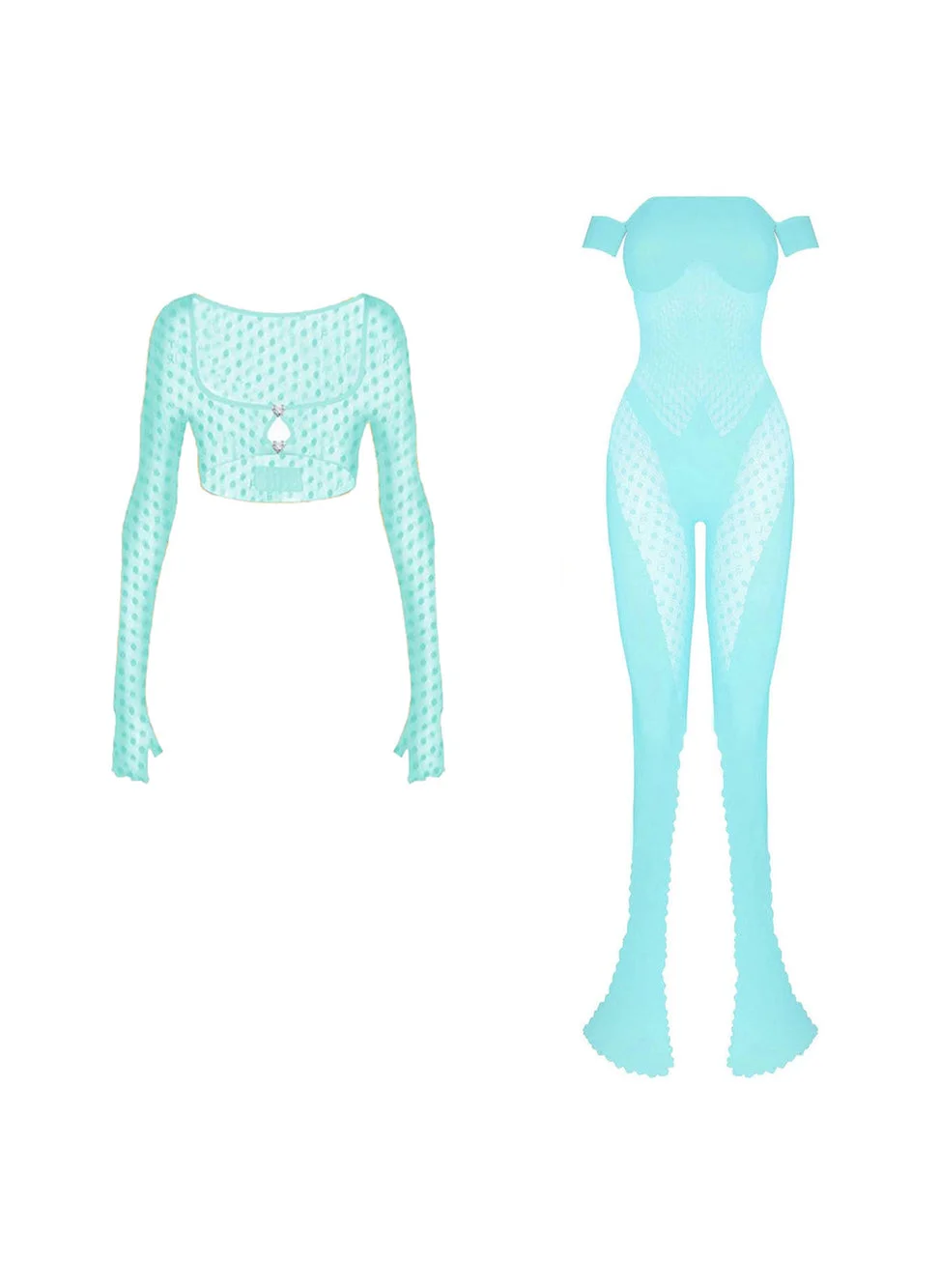 JUNIA JUMPSUIT X OCTAVIA TOP TURQUOISE - 1