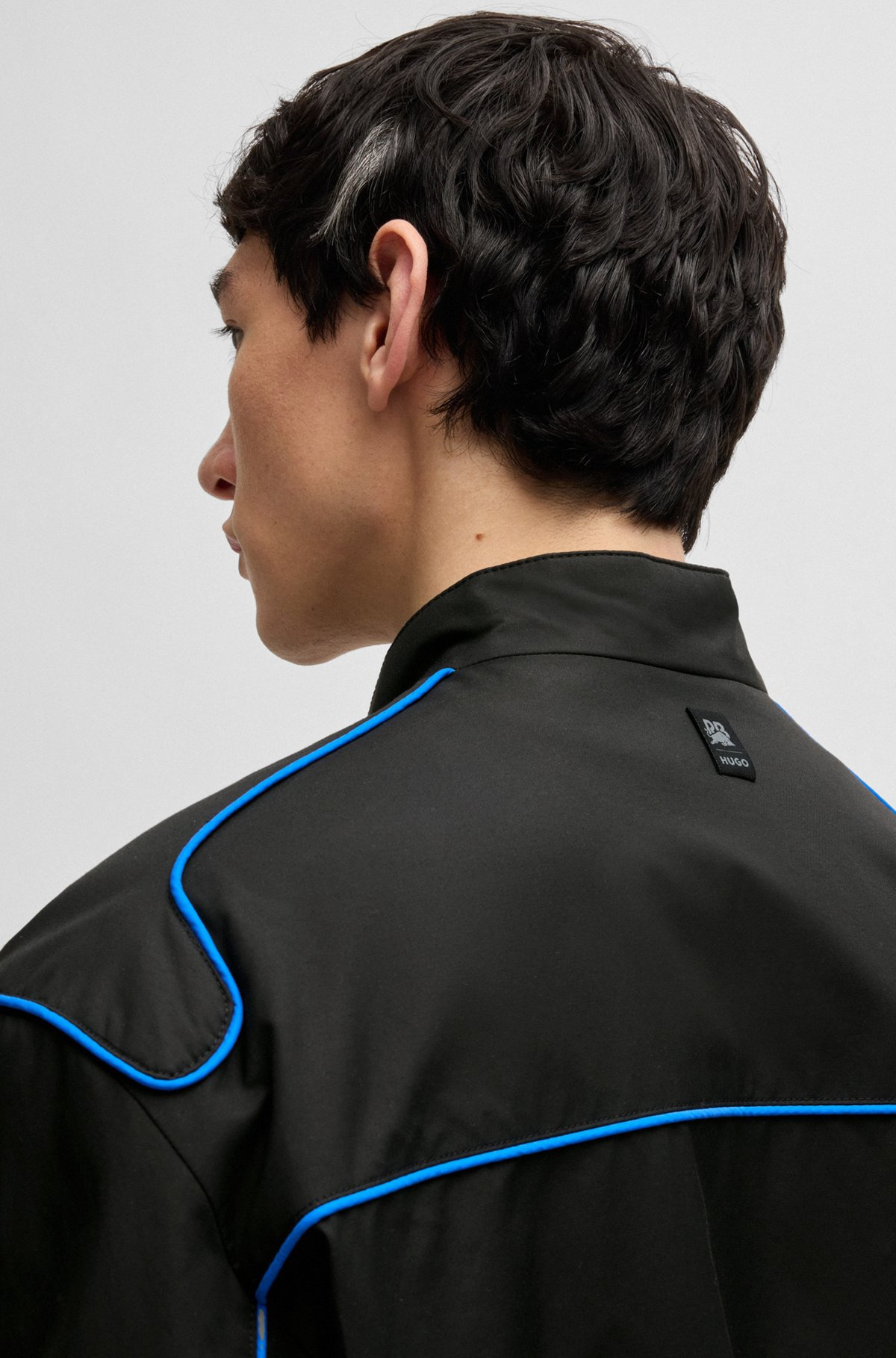 HUGO X RB WATER-REPELLENT JACKET WITH DEGRADÉ BULL GRAPHIC - 6
