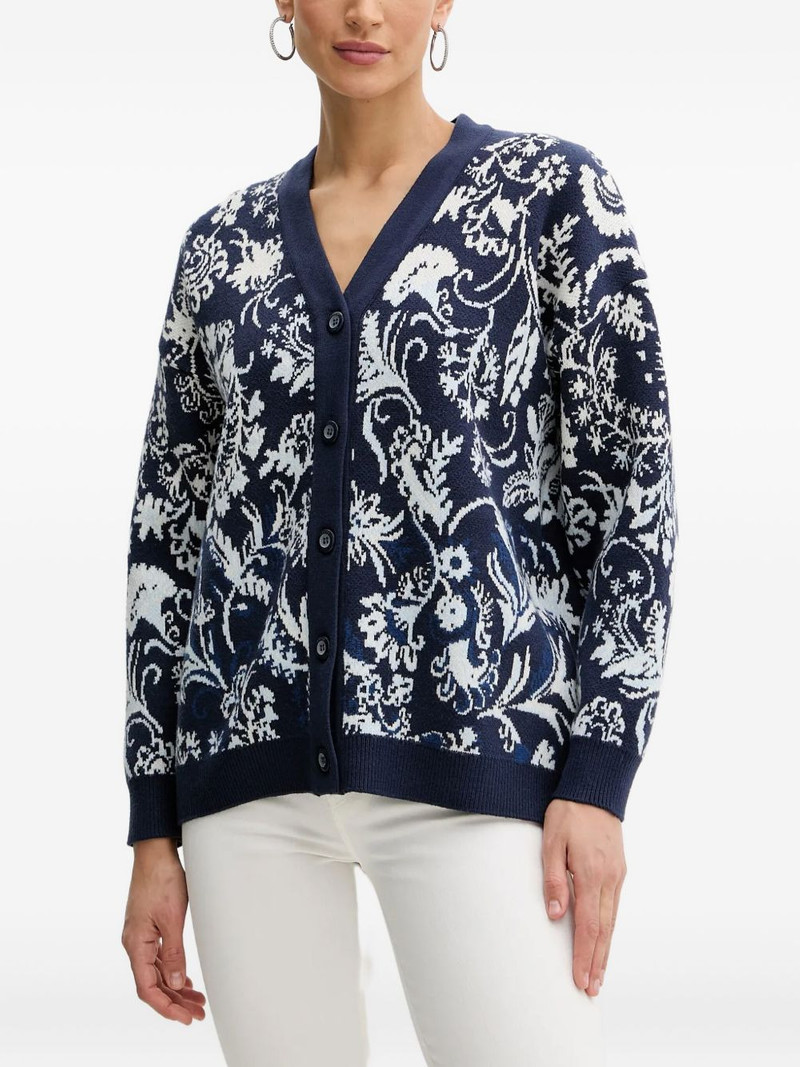 Melinda floral-jacquard cardigan 1