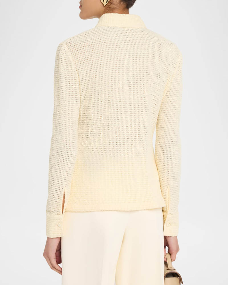 Openwork Cotton Knit Shirt 3