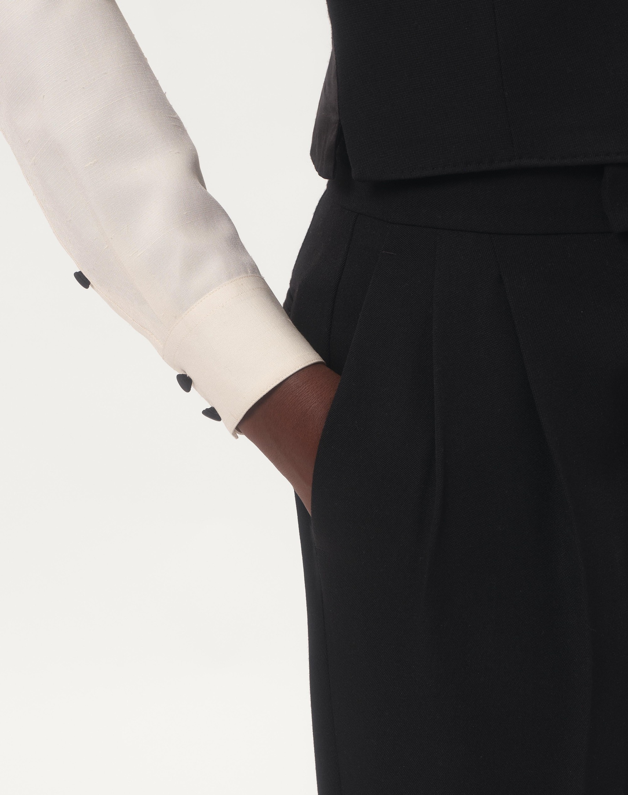 GRAIN DE POUDRE WOOL PANTS - 3