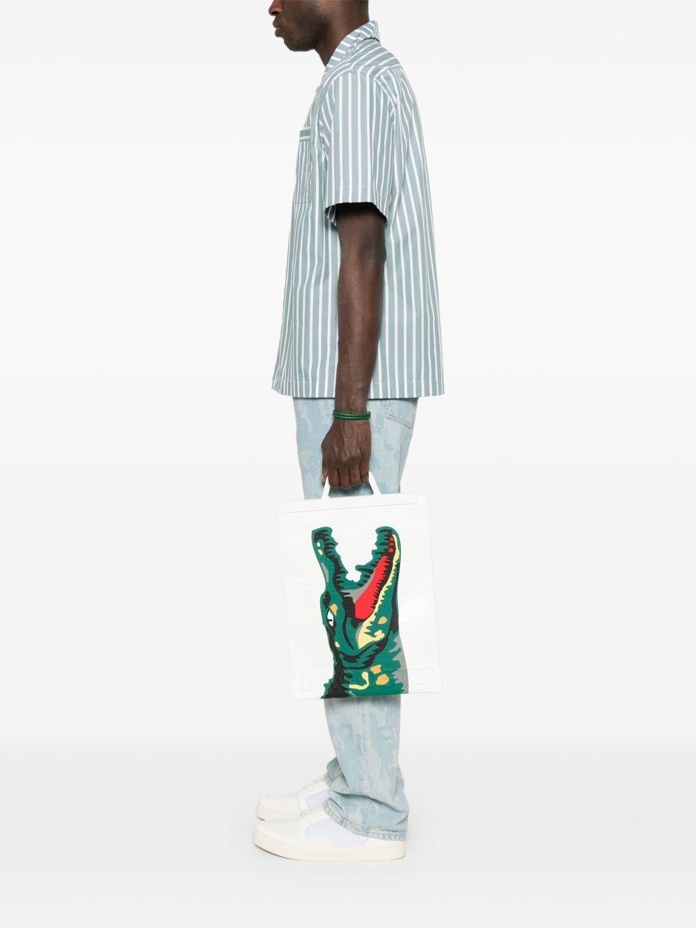 crocodile-print tote bag - 2