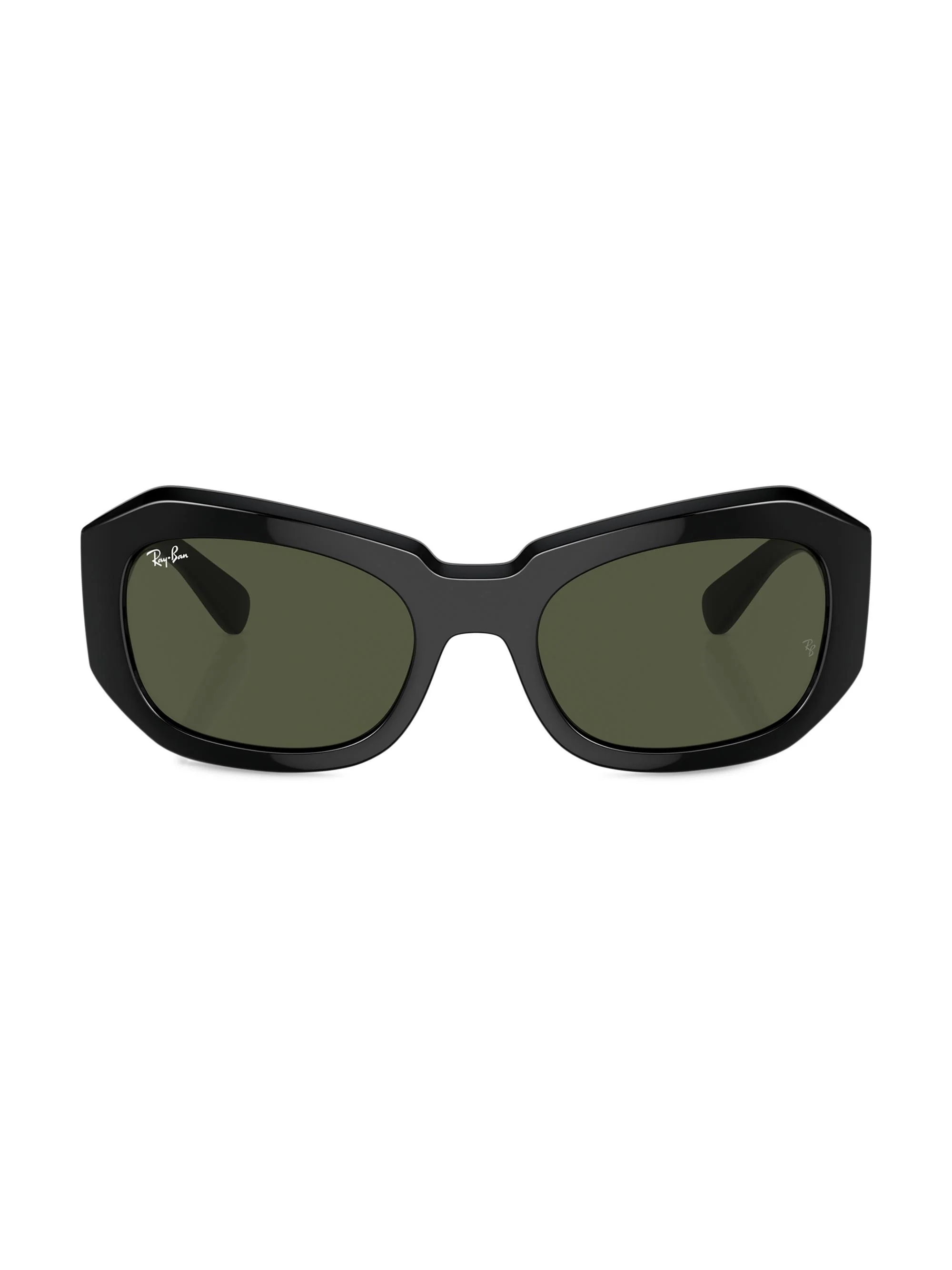 Women's Beate Pillow 56MM Wrap Sunglasses - Black Dark Green - 1