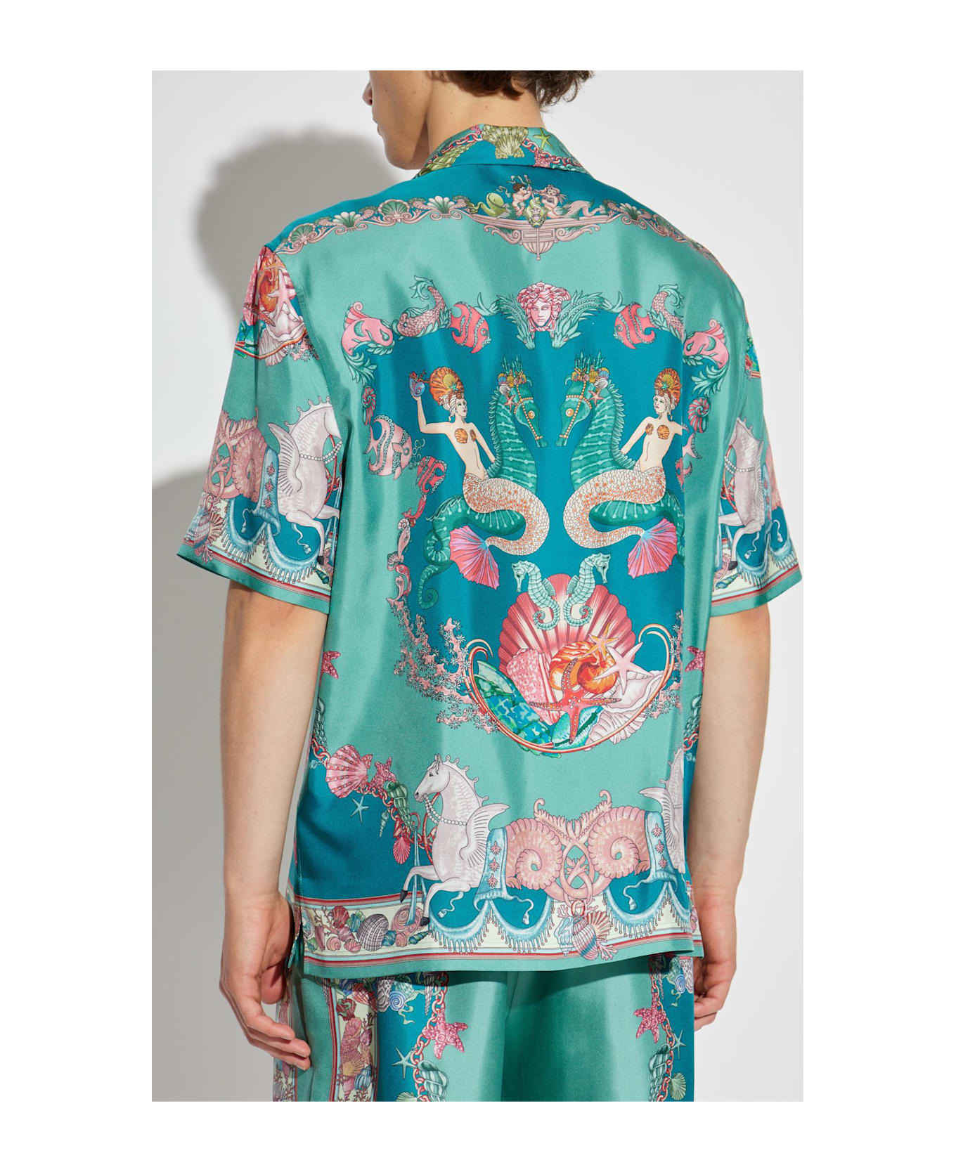 Versace Silk Shirt With 'coral Theatre' Print - 4