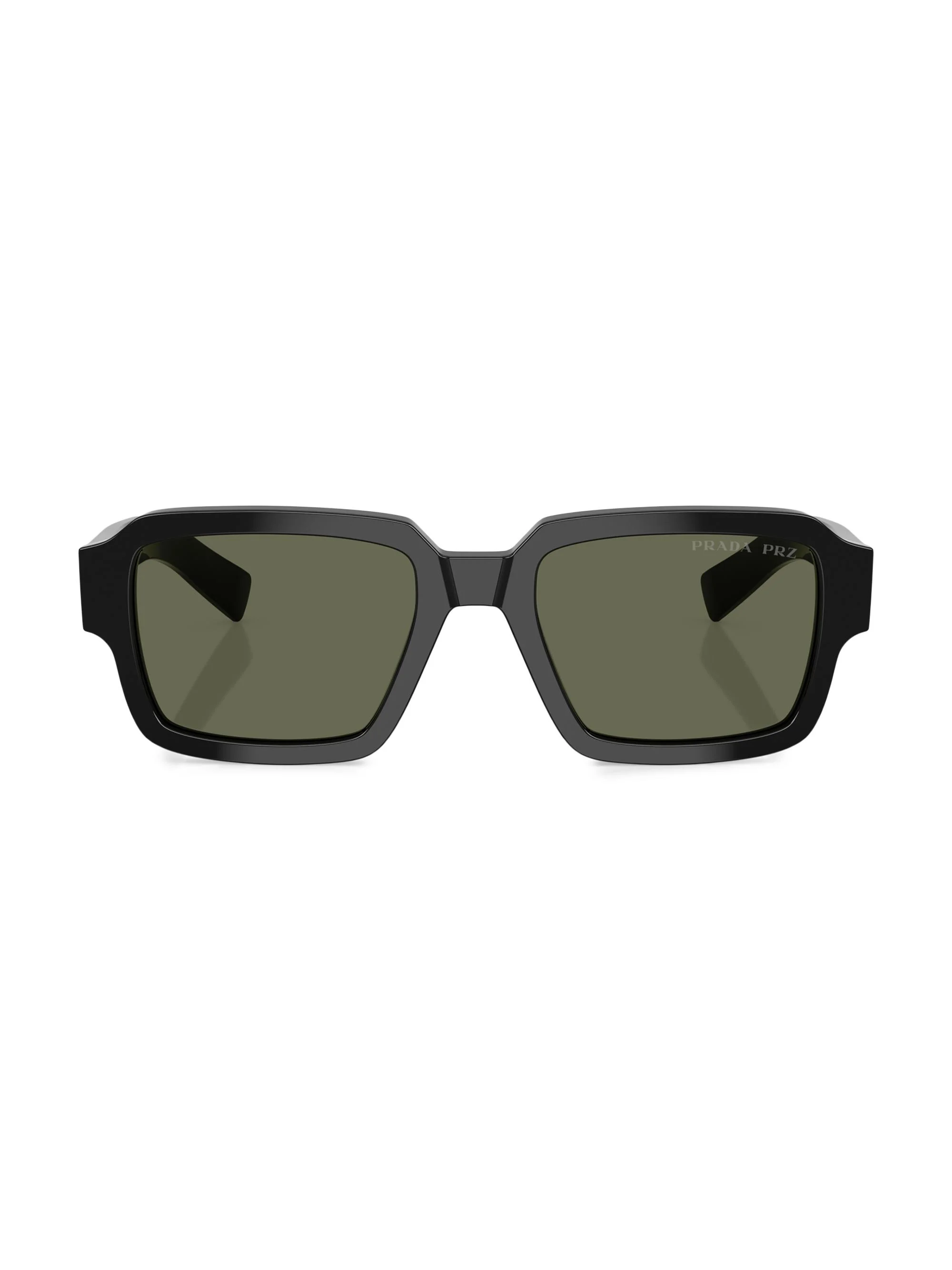 Men's 52MM Transparent Acetate Sunglasses - Black - 1