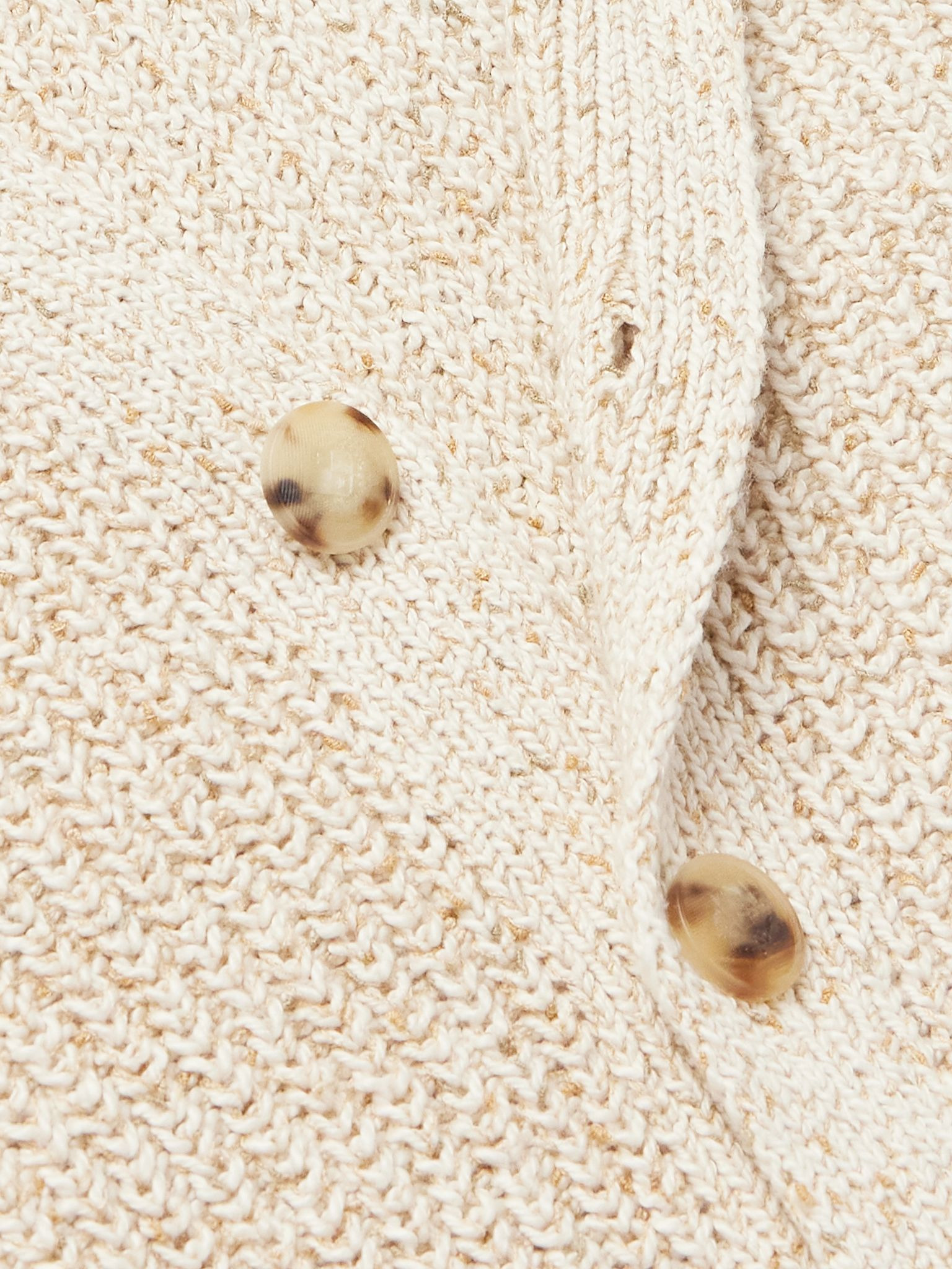 Meina Ribbed Cotton Cardigan Ivory - 5