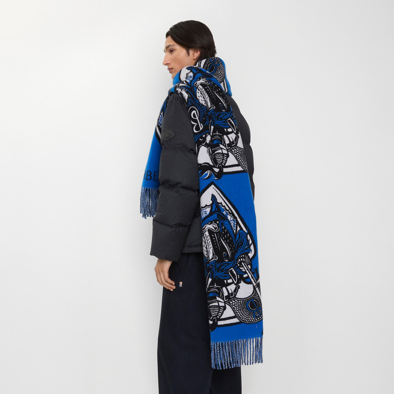Charging Knight Wool Cashmere Scarf 3
