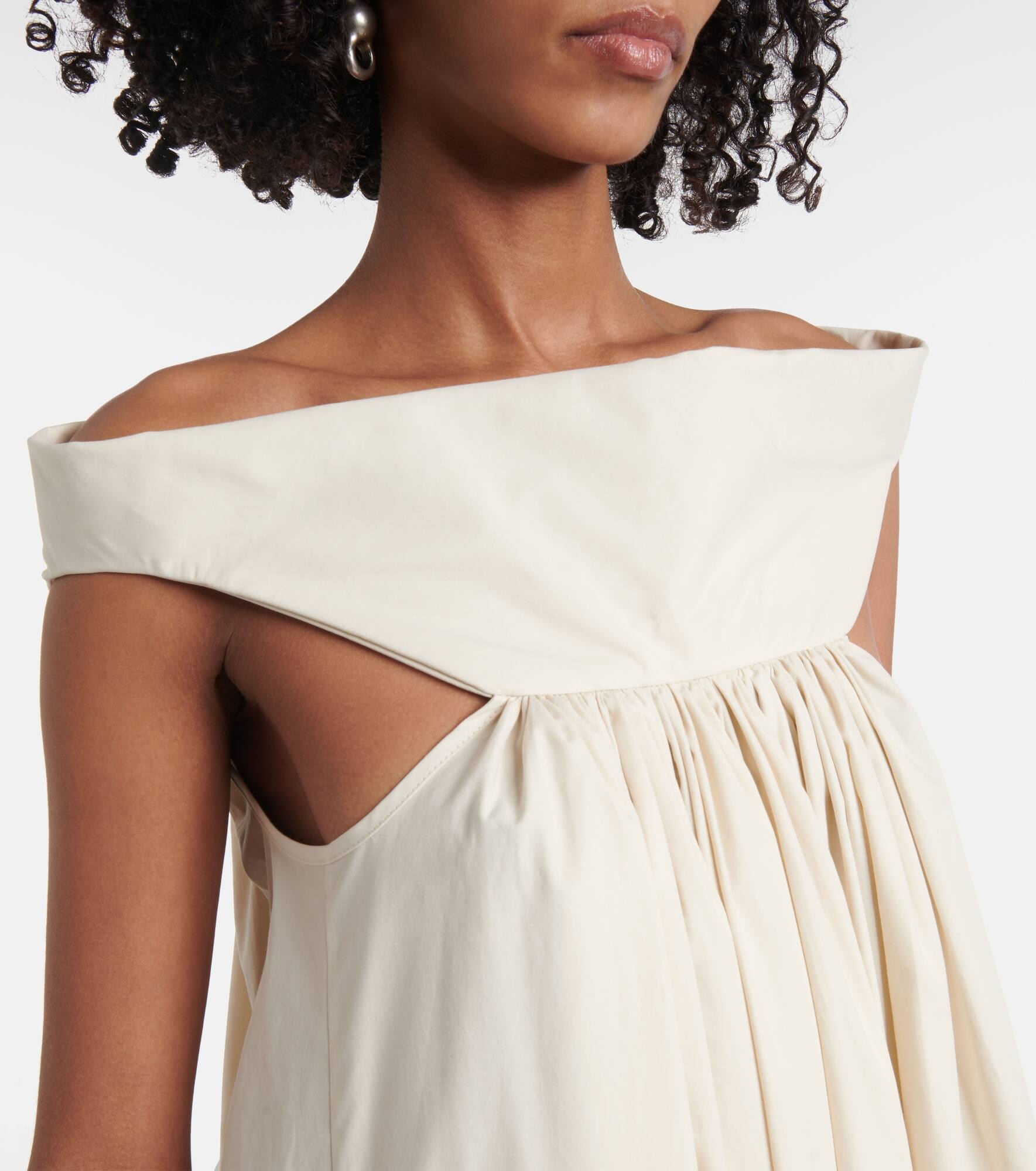 Chalice cutout cotton poplin maxi dress - 4