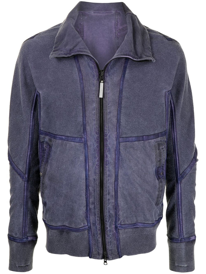 funnel neck leather jacket 1
