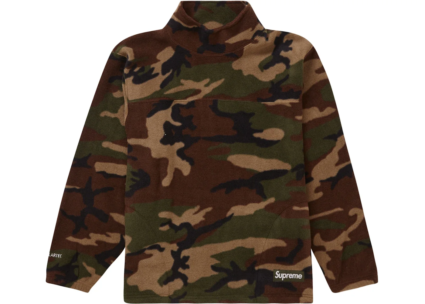 Supreme Polartec Mock Neck Pullover Woodland Camo - 1