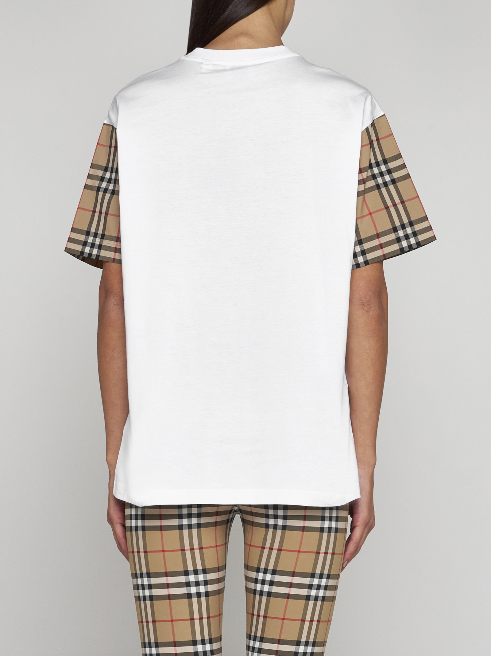 Check-print cotton t-shirt - 4
