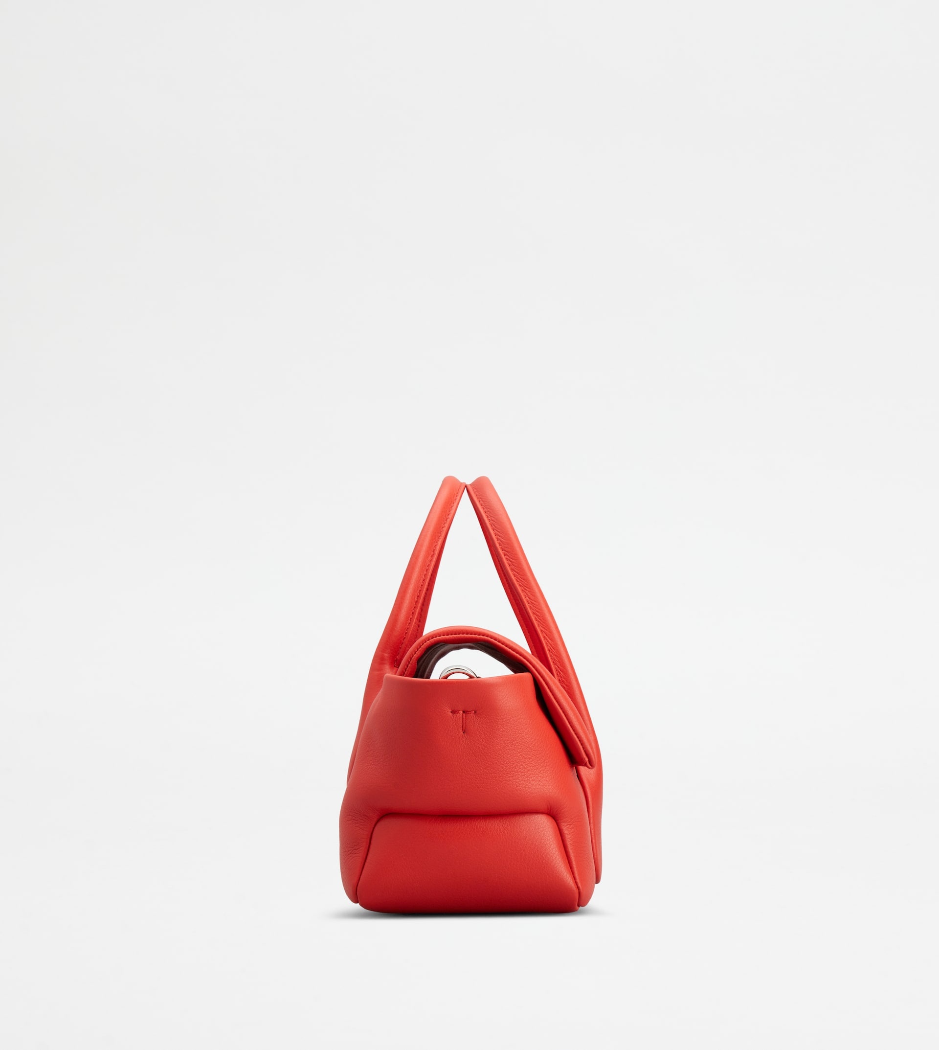 TOD'S DI BAG REVERSE FLAP IN LEATHER SMALL - RED - 4