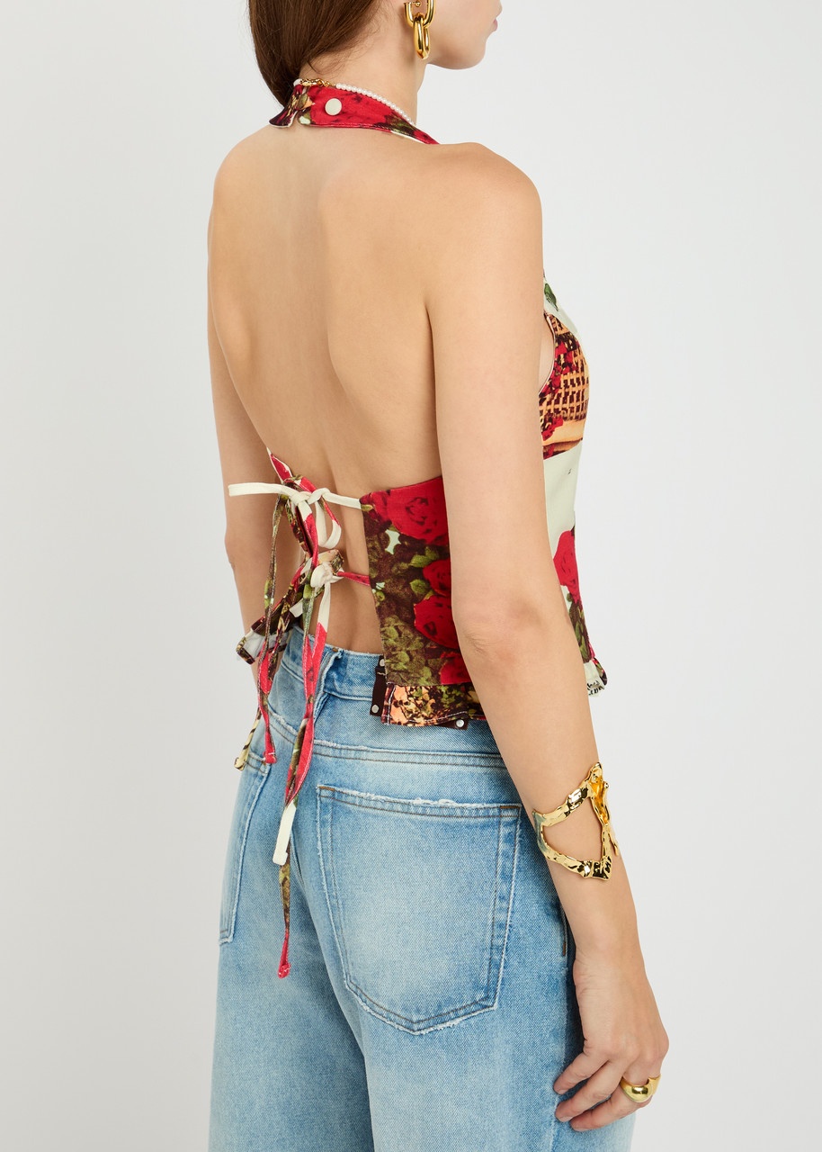 House OF Sunny The Rose Garden Printed Canvas top - 3