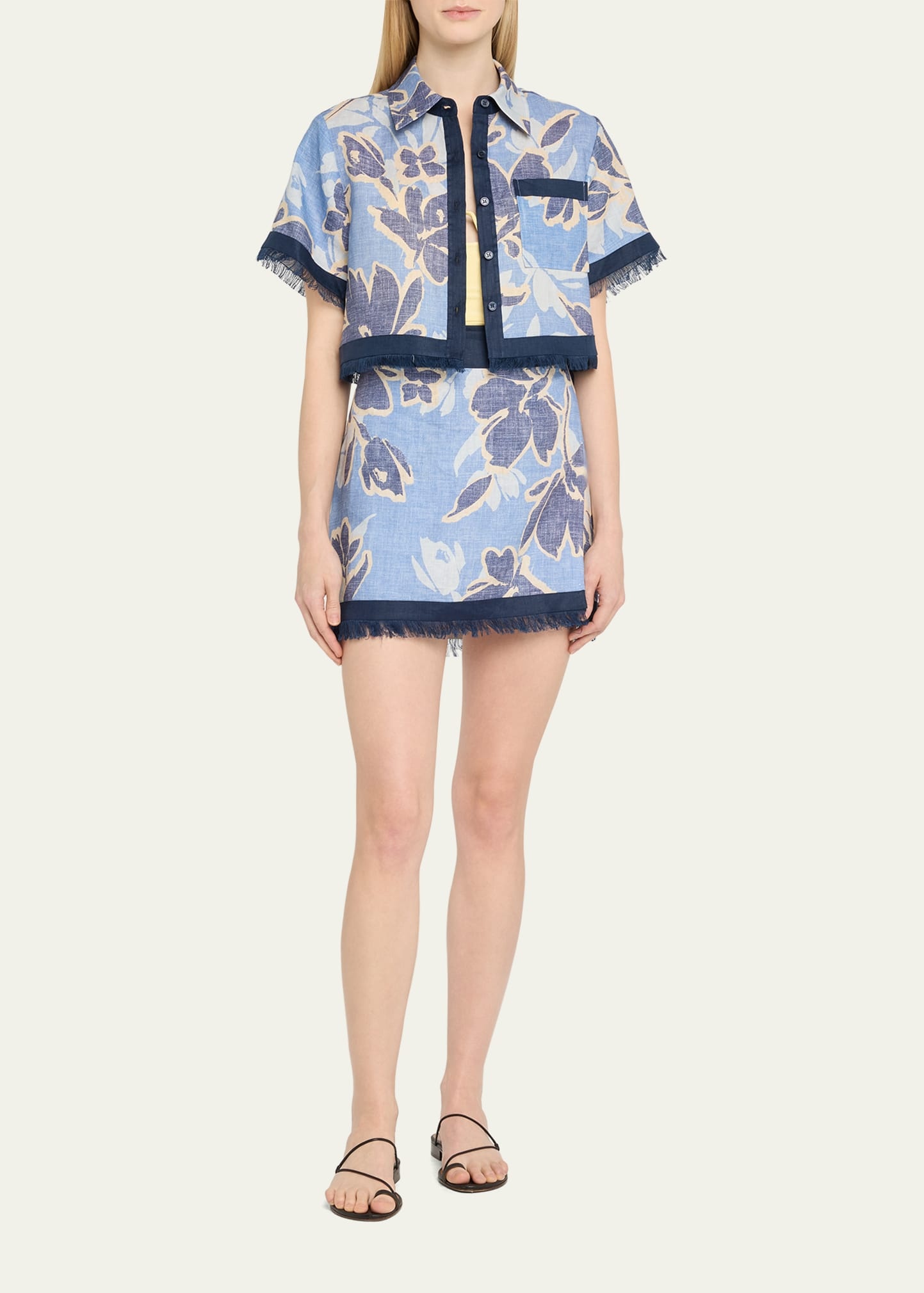 Topanga Short-Sleeve Cropped Shirt - 2