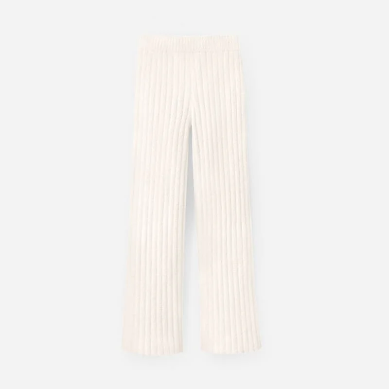 ® Women's Terri Pant Rib Cozy Knit Bottoms in Cream - 1