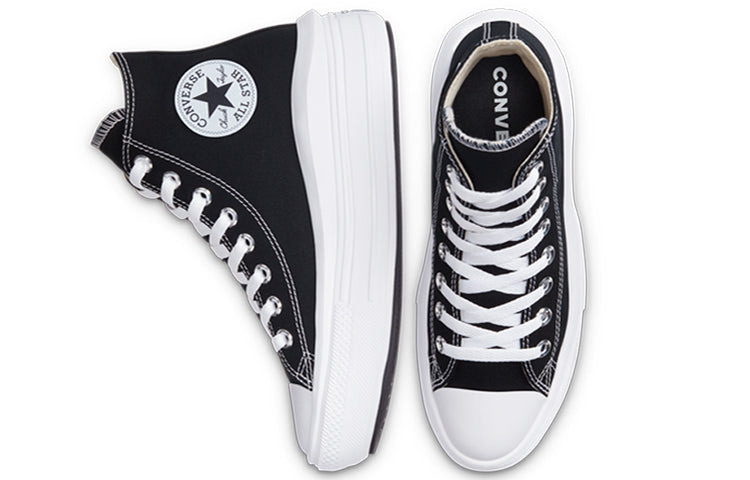 (WMNS) Converse Chuck Taylor All Star High Move 'Black White' 568497C - 4