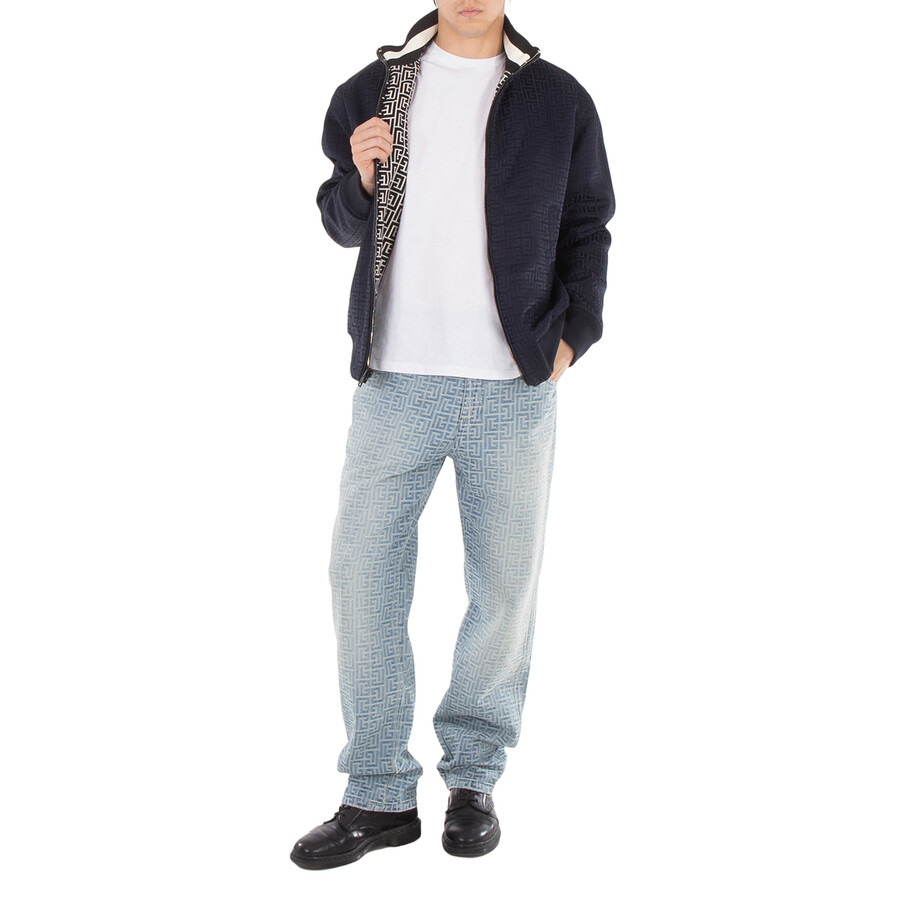 Balmain Monogram Jacquard Reversible Bomber - 4