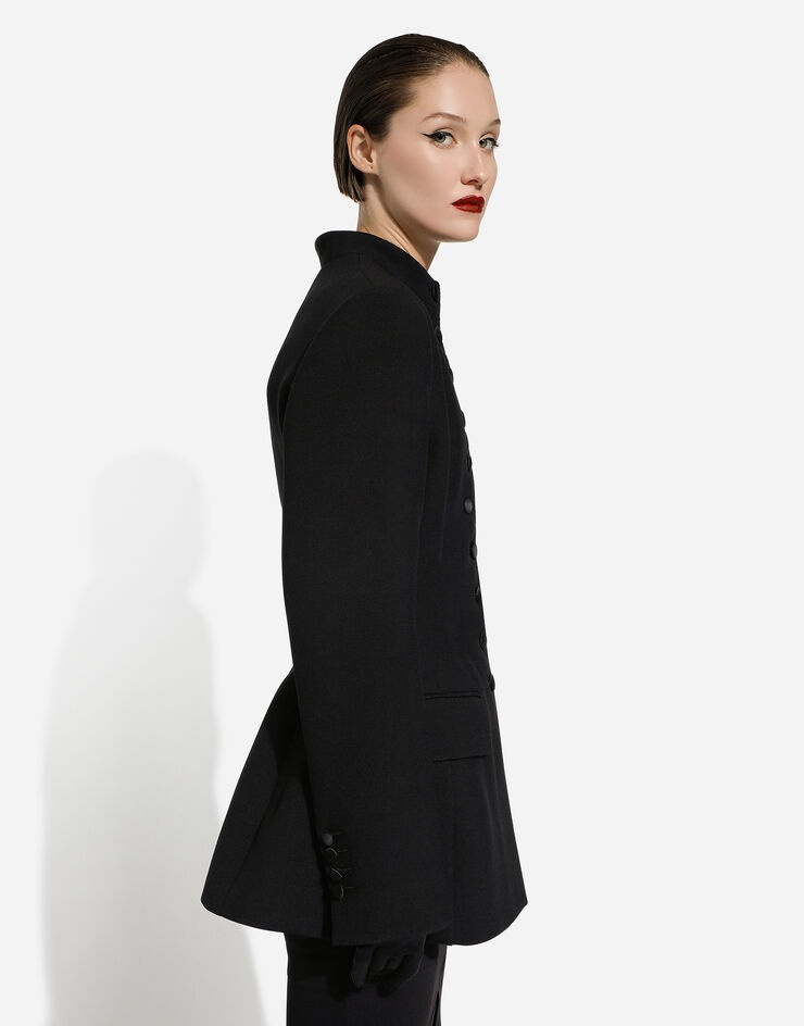 Dolce & Gabbana Long single-breasted wool cady Dolce-fit
