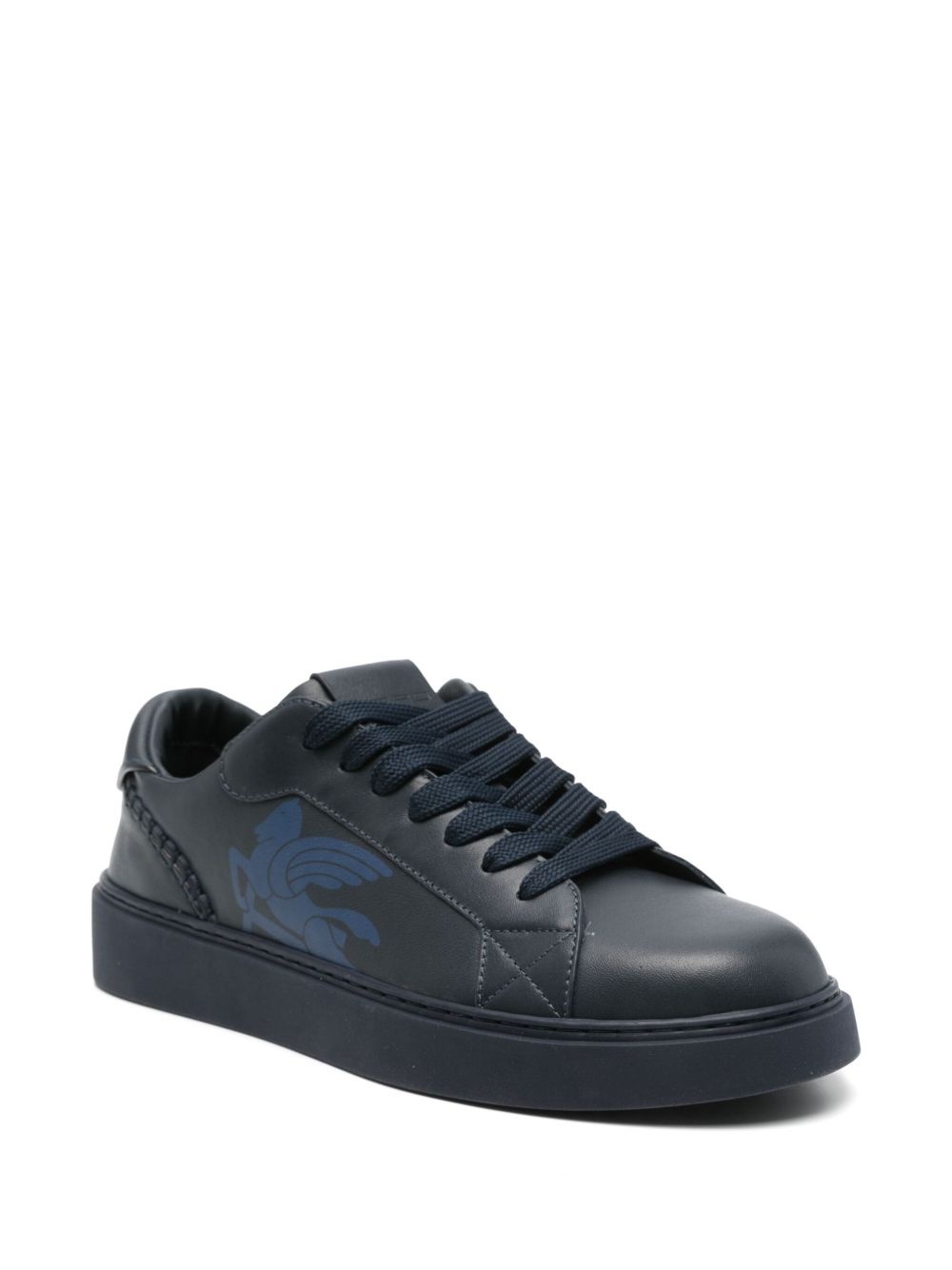 leather low-top sneakers - 2