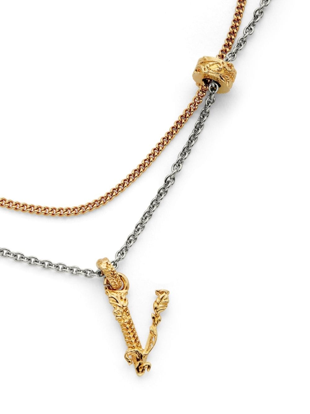 double-chain pendant necklace - 2