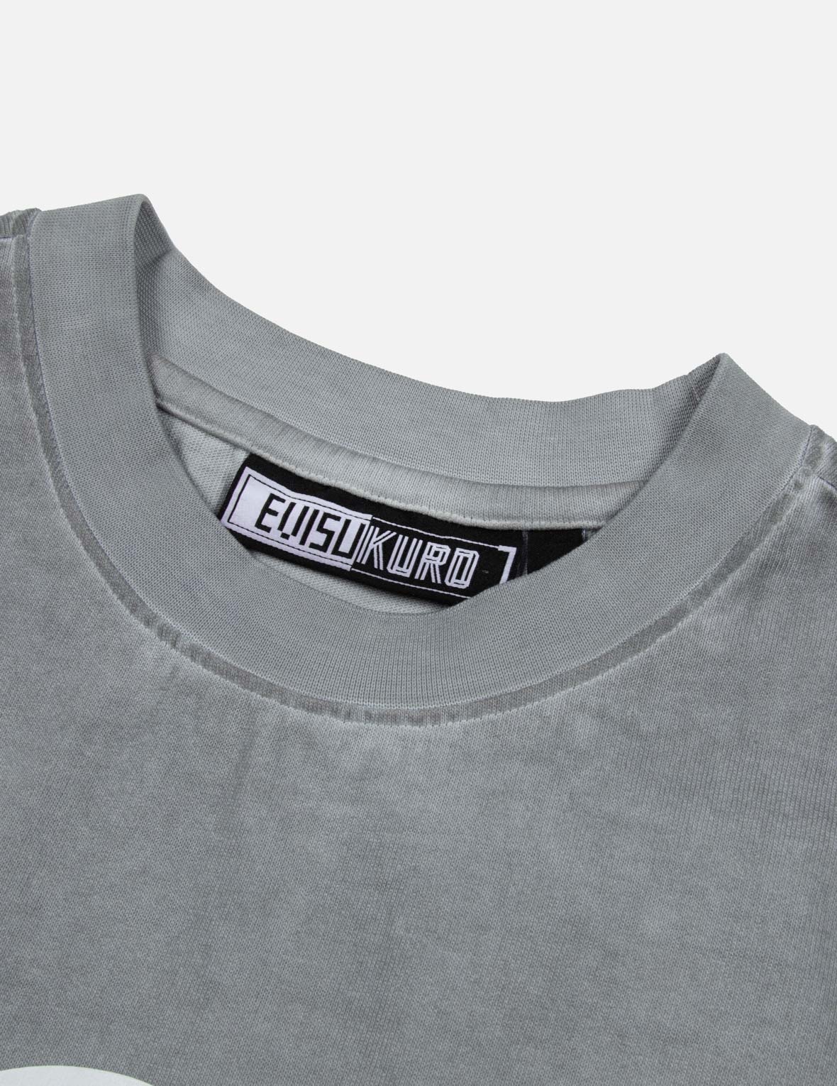 Kamon and Melting Metallic Logo Print Loose Fit T-Shirt - 7
