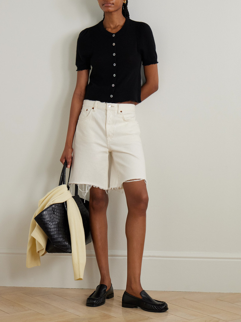 RE/DONE 90s Comfort Frayed Organic Recycled-denim Shorts outlook