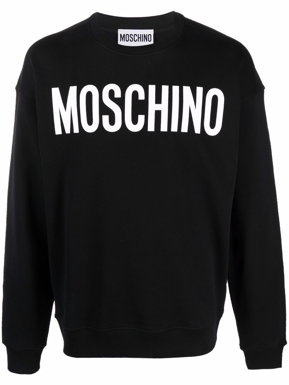 logo-print crew neck sweatshirt - 1