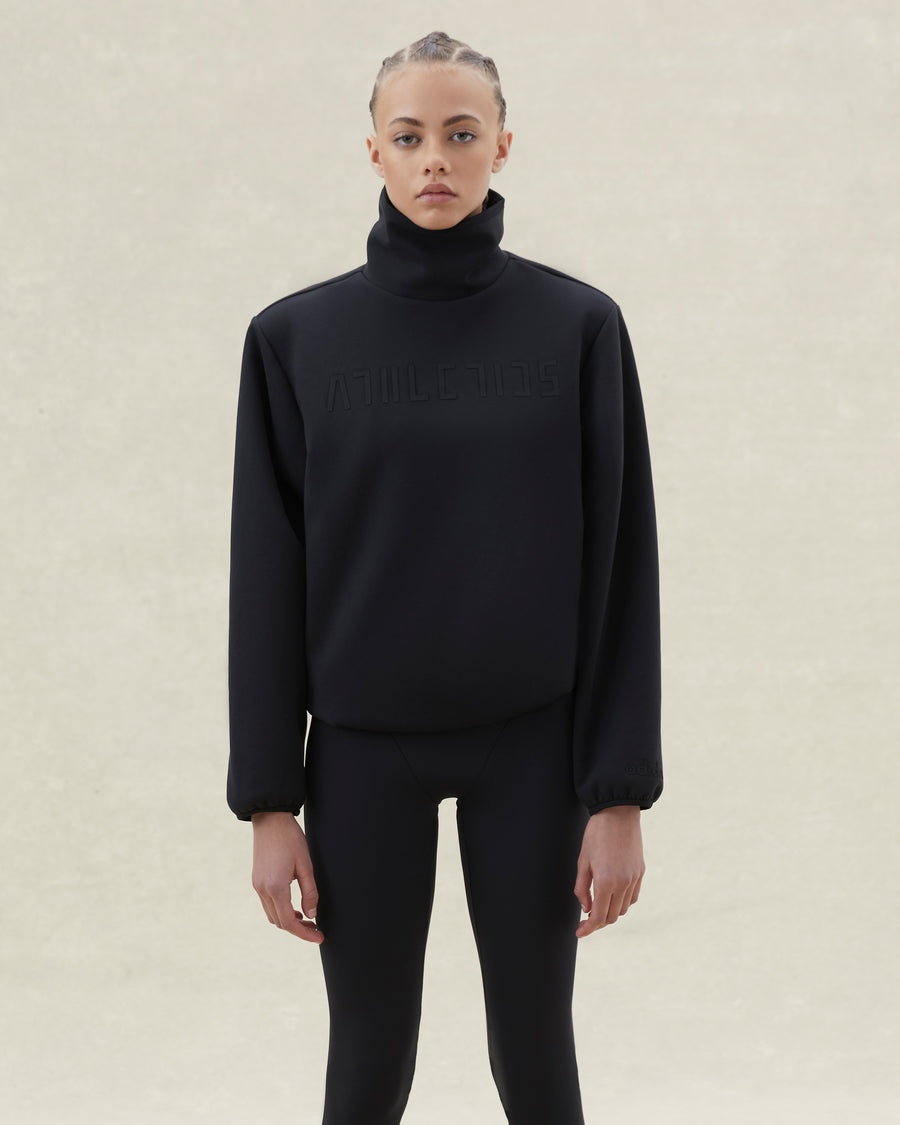 WOMENS SUEDE FLEECE MOCK NECK - 4