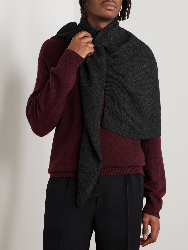 Lemaire Wrap Knitted Scarf Dark brown outlook