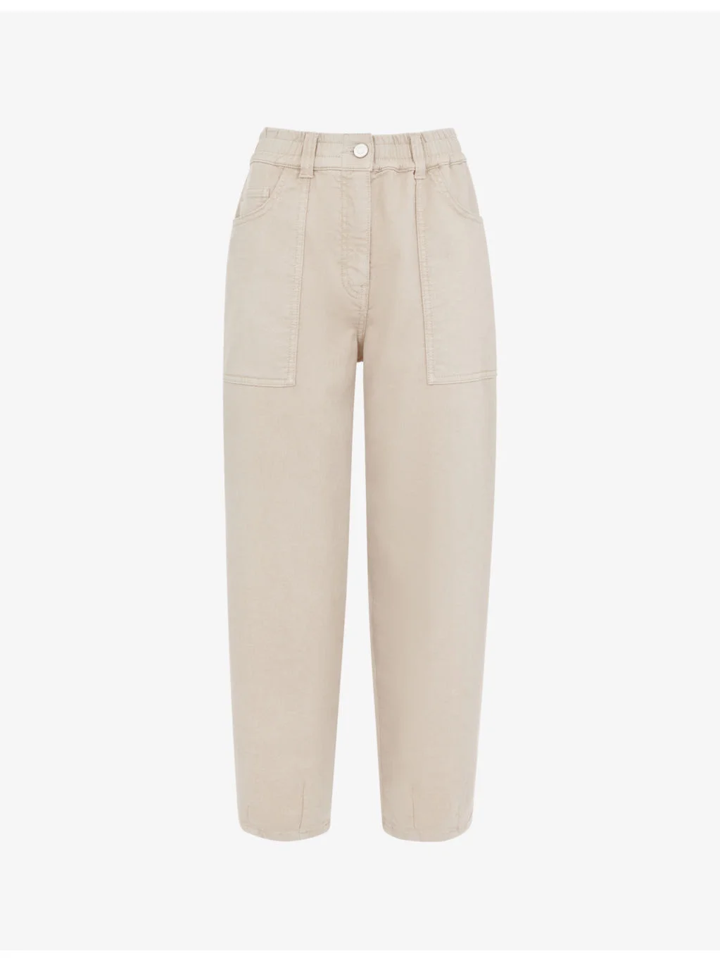 Tessa regular-fit high-rise stretch-cotton trousers - 1