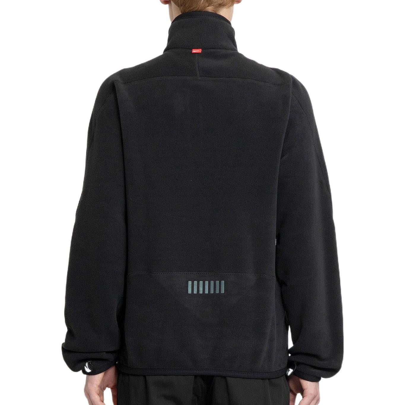 Nike x Travis Scott Solid Color Half Zipper Pocket Stand Collar Casual Jacket 'Black' DM1283-010 - 4